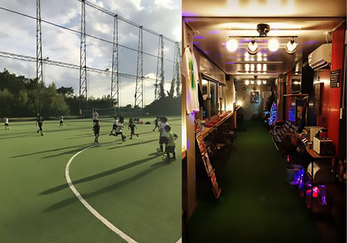 おしゃれなクラブハウスでプレーを観覧できます。